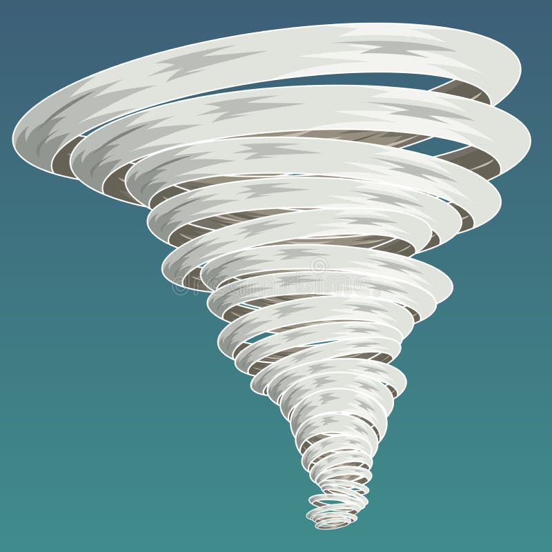 Grande tornado su un fondo blu royalty illustrazione gratis Grande tornado su un fondo blu royalty illustrazione gratis