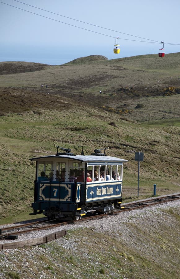 Grande Tramway de Orme em Llandudno fotos de stock Grande Tramway de Orme em Llandudno fotos de stock