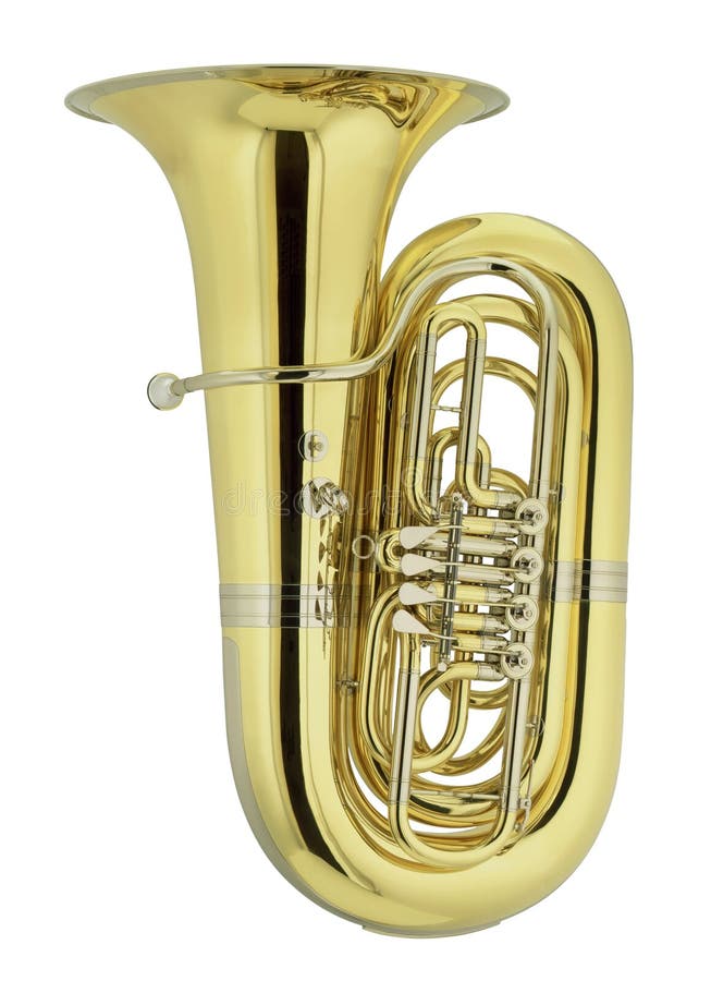 Big tuba on white background. Big tuba on white background