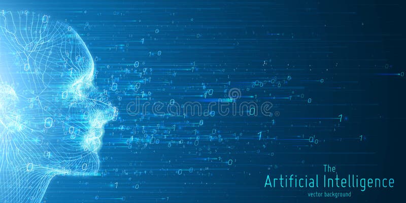 Grande visualisation humaine de données Concept futuriste d'intelligence artificielle Conception esthétique d'esprit de Cyber App