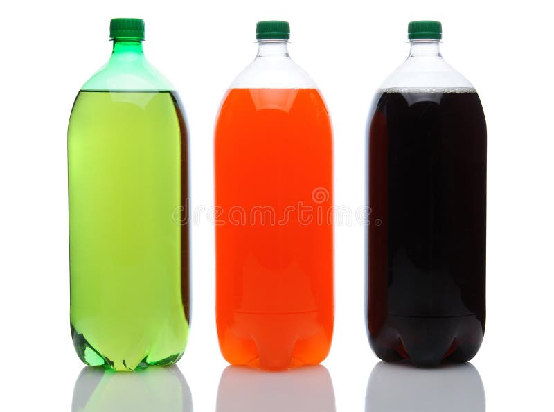 Grandes bouteilles de bicarbonate de soude sur le blanc image libre de droits Grandes bouteilles de bicarbonate de soude sur le blanc image libre de droits