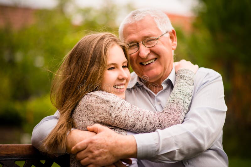 Grandpa And Teen Granddaughter