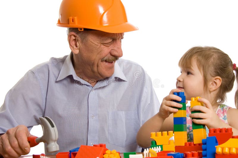 Grandfather with the granddaughter