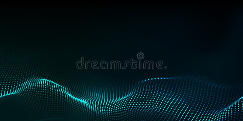 Grandi dati Fondo futuristico del blu di tecnologia Tecnologia cyber Priorit? bassa di tecnologia Wave 3d immagini stock libere da diritti