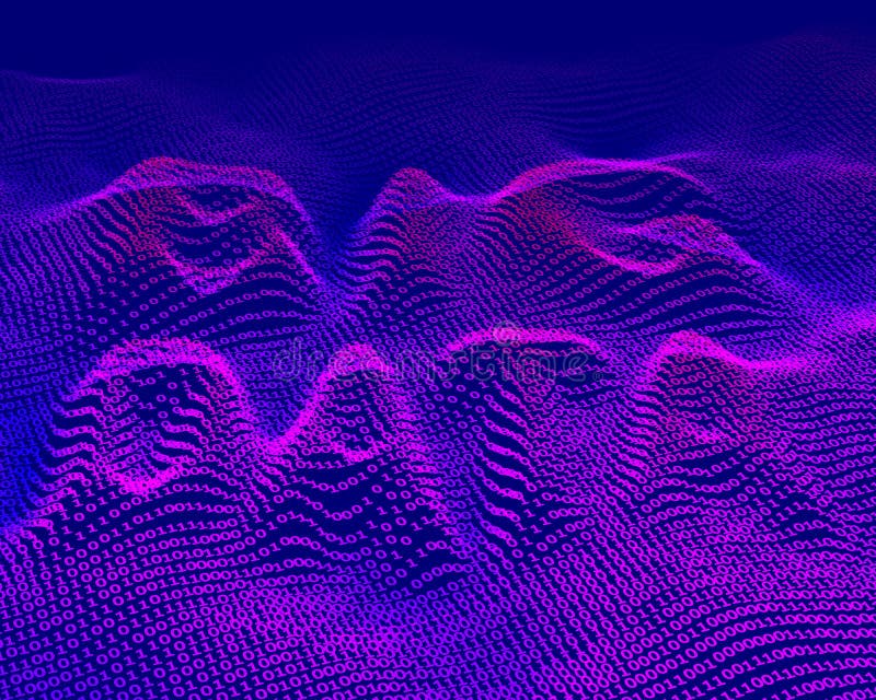 Grandi dati Priorità bassa di codice binario royalty illustrazione gratis