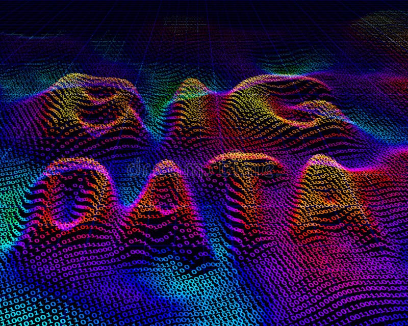 Grandi dati Priorità bassa di codice binario illustrazione vettoriale