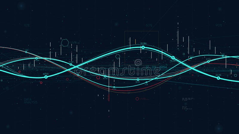 Grandi indicatori di analisi dei dati di dati di statistiche, grafico digitale di strategia aziendale che indica progresso illustrazione di stock Grandi indicatori di analisi dei dati di dati di statistiche, grafico digitale di strategia aziendale che indica progresso illustrazione di stock