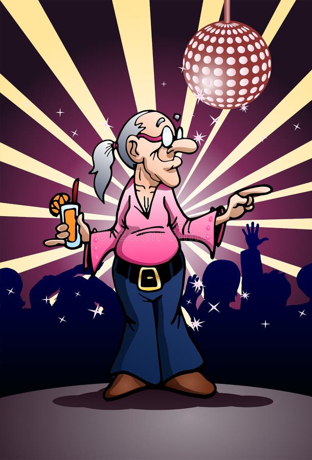 Dancing Grandma Clipart Illustrations