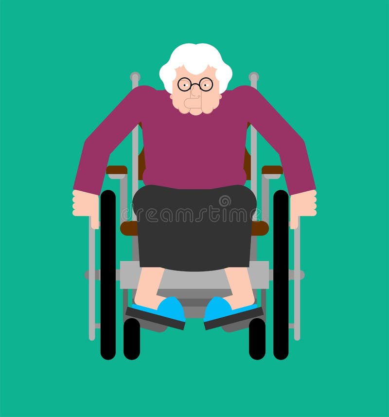 Grandma on wheelchair. 