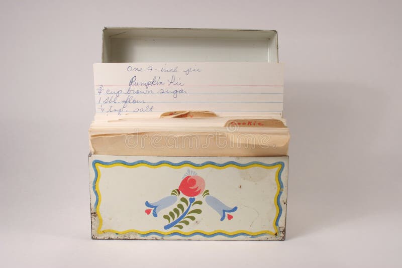 Grandmas recipe box stock image Grandmas recipe box stock image