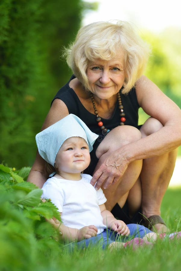 Grandmother care baby. royalty free stock photos Grandmother care baby. royalty free stock photos