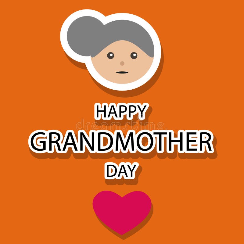 Grandmother day sticker stock vector. Illustration of grandmother