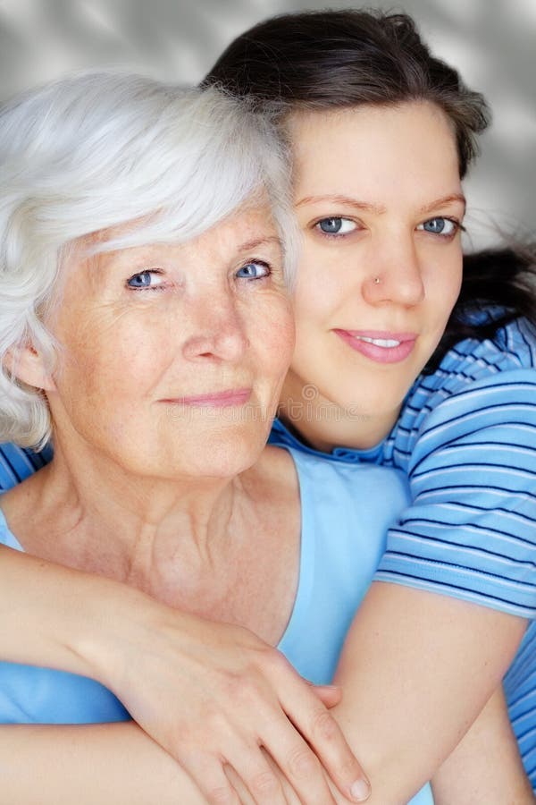 Grandmother and granddaughter