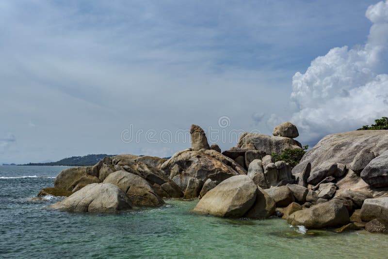 Grandmother and Grandfather Rocks. Koh Samui, Thailand