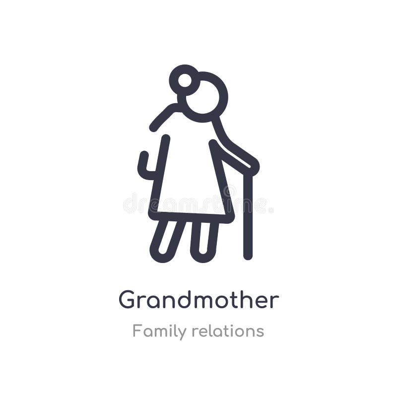 Download Grandmother Outline Icon. Isolated Line Vector ...