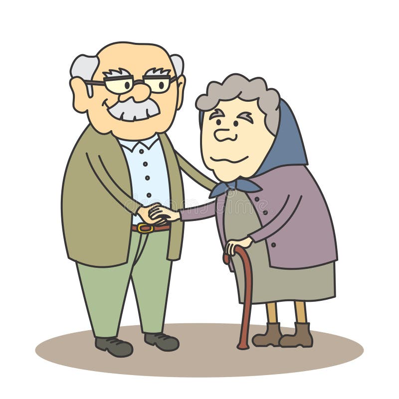 Grandpa and grandma stock vector. Image of clip, drawing - 31842066