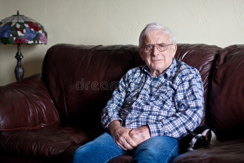 Grandpa looks serious