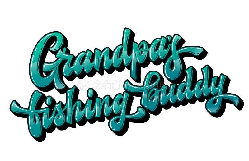 Download Grandpa & Grandpa Fishing Partner T Shirt Design, Vector ...