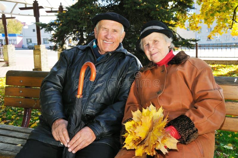 Grandparent on bench