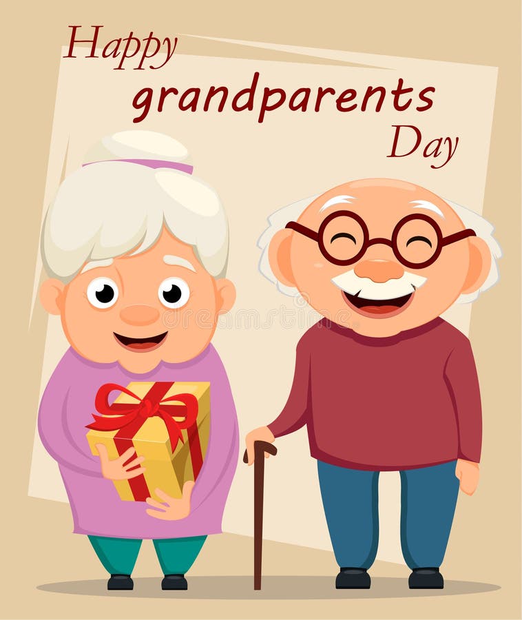 Grandparents Day. Grandfather and Grandmother Stock Vector ...