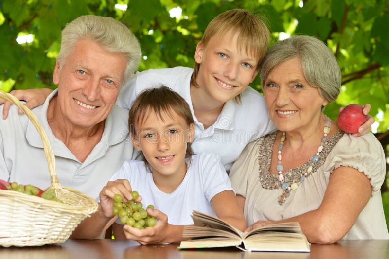 Grandparents with grandsons