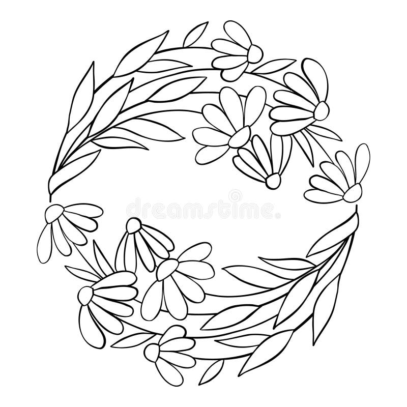Granice kwiatowe i dzielniki. eleganckie ozdobne zielone rośliny ramy i monogramowe dzielniki ozdobne na ślub ilustracja wektor