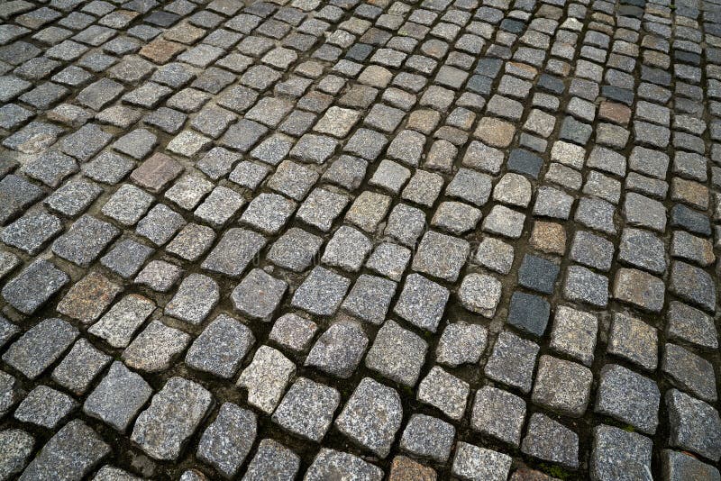 Granite Cobblestone Pavement In Germany Street Stock Image Image