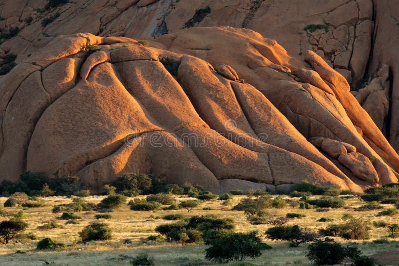 Granite mountain, Spitzkoppe, Namibia royalty free stock image