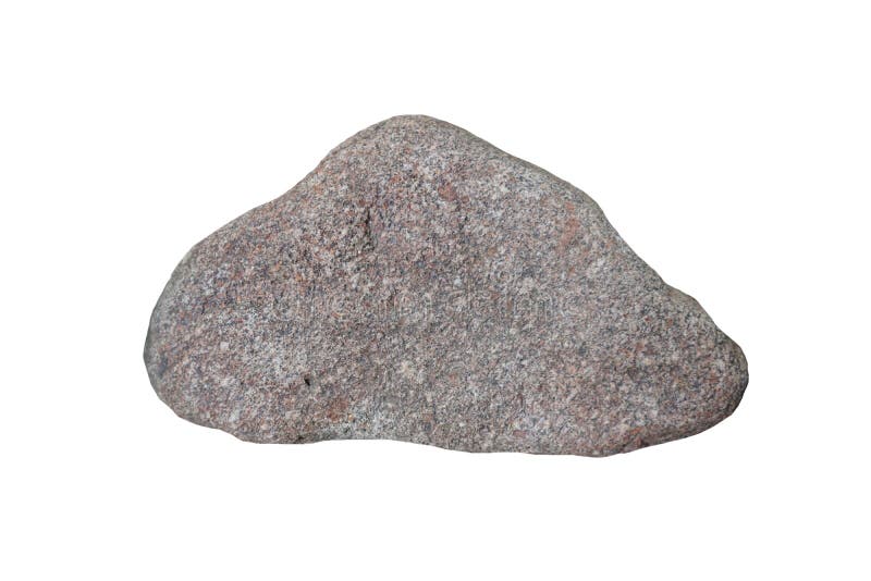 Granite Rock Isolated on White Background. Stock Image - Image of