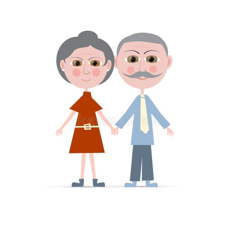 Granny And Grandpa Vector Illustration Stock Vector Illustration Of Happiness Face 36683166