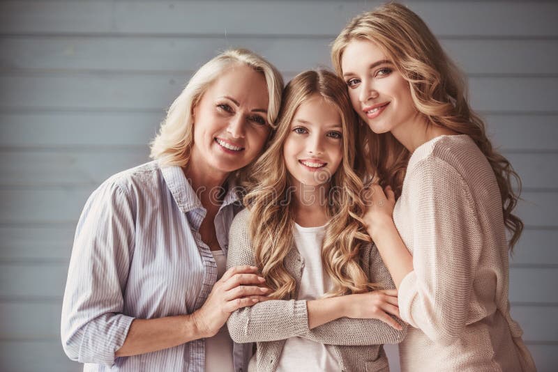 Granny, mom and daughter