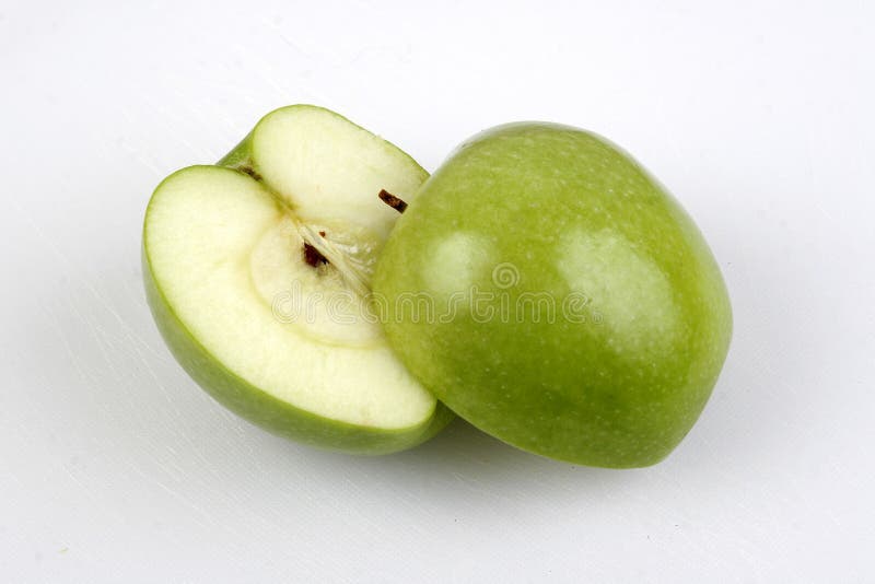 Granny Smith Green Apple Sliced Stock Image Image of fruit, green 994239