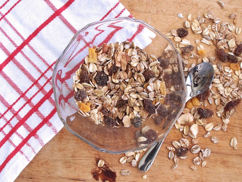 Granola Cereal with Raisins and Nuts Stock Photo Image of horizontal, breakfast 48266122
