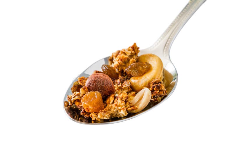 Granola dans la cuillère image stock Granola dans la cuillère image stock