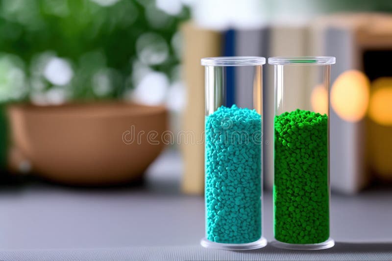 Granules of Ecofriendly Plastic in Test Tubes Stock Illustration Illustration of innovation
