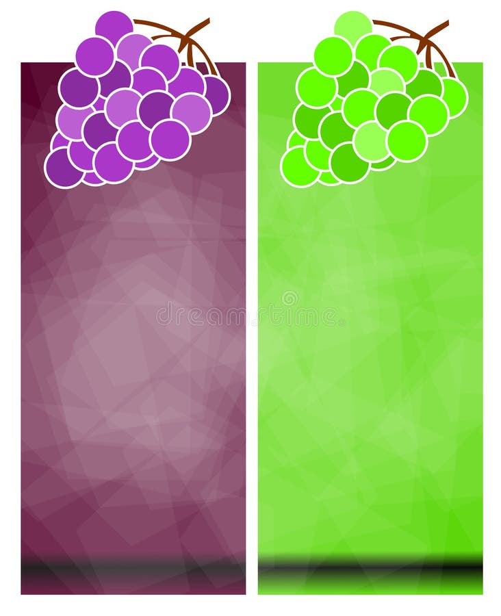 Grape Banners stock illustration. Illustration of berry 25748796