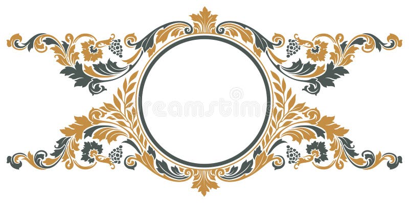 Grape branch frame royalty free illustration