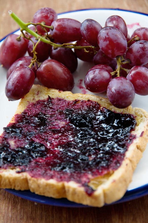 Grape jelly sandwich stock photo. Image of meal, lunch 45155598