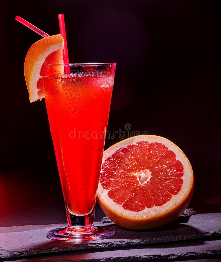 Grapefruit Cocktail with Umbrella 55 Stock Photo Image of pomelo