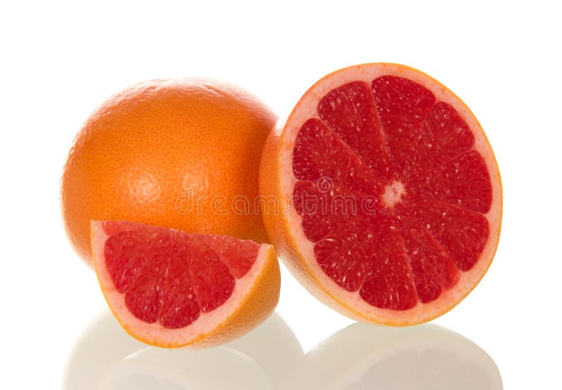 Juicy Slice of Ripe Orange Pumpkin, Isolated on White Stock Photo