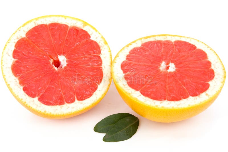 Grapefruit and leaf stock image. Image of isolated, dessert 8206379