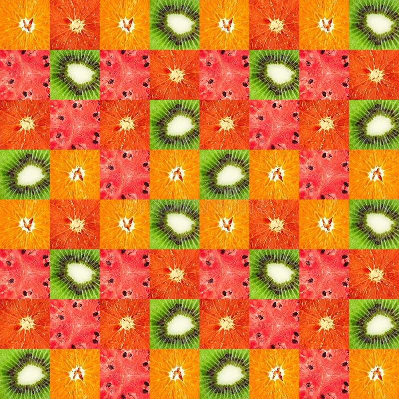 Grapefruit orange kiwi watermelon stock image