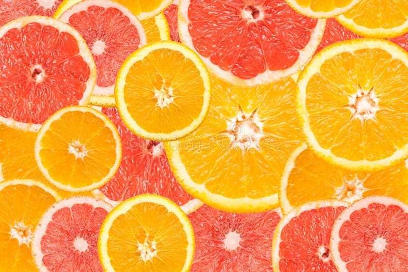 Grapefruit And Orange Slice Abstract