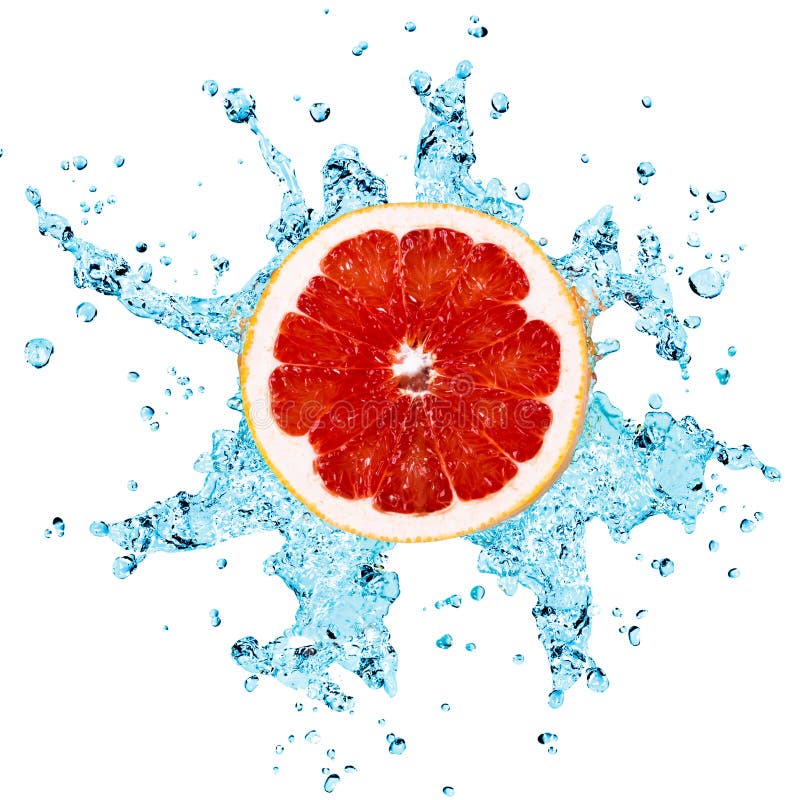 Grapefruit and water