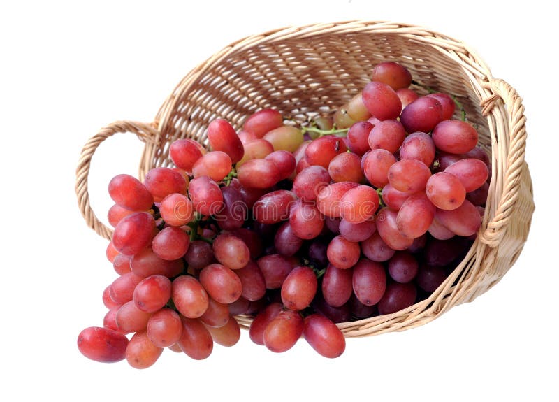 Grapes in basket stock photo. Image of isolate, market 28096228