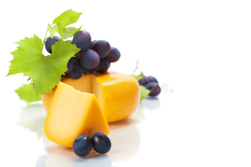Grapes and cheese stock image. Image of colour, healthy 32866543