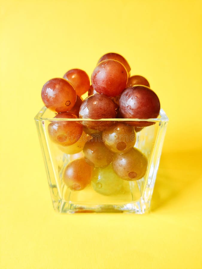 Grapes in Glass Container Still Life Material Stock Photo Image of