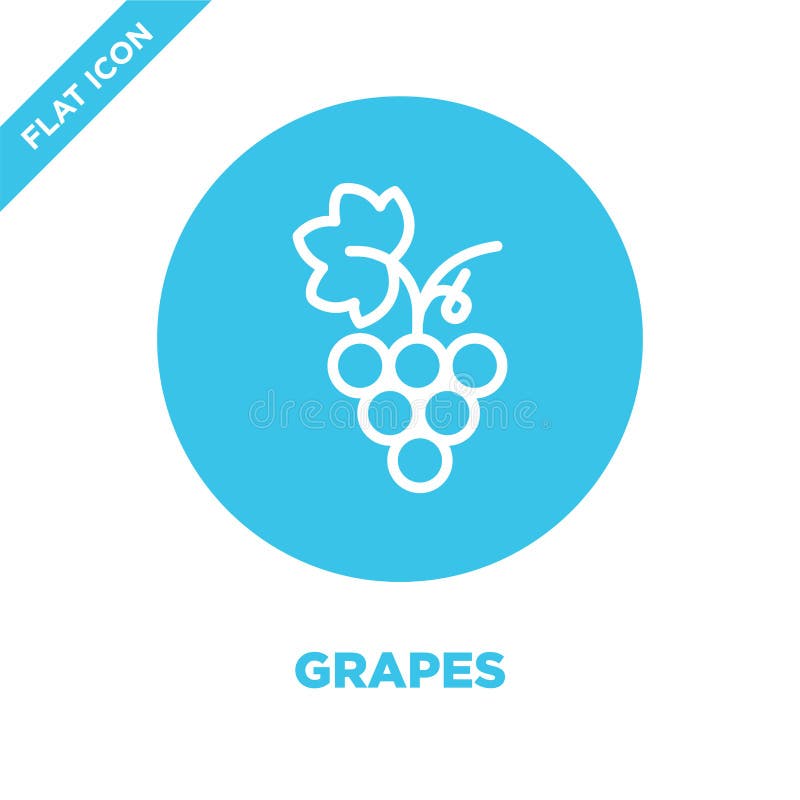 grapes icon vector from seasons collection. Thin line grapes outline icon vector illustration. Linear symbol for use on web and stock illustration grapes icon vector from seasons collection. Thin line grapes outline icon vector illustration. Linear symbol for use on web and stock illustration
