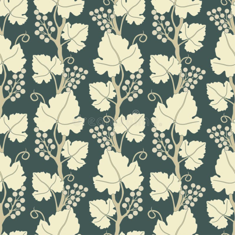 Grapes lattice pattern vector illustration