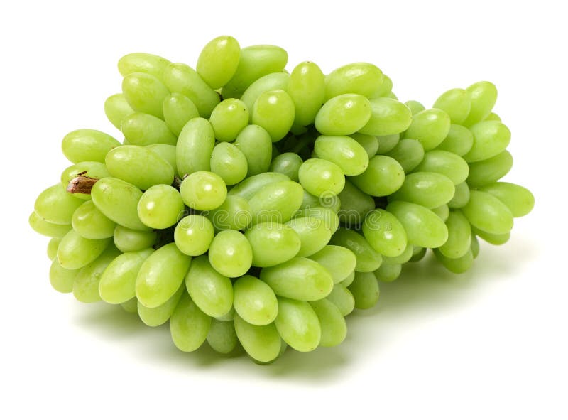 Grapes on white background